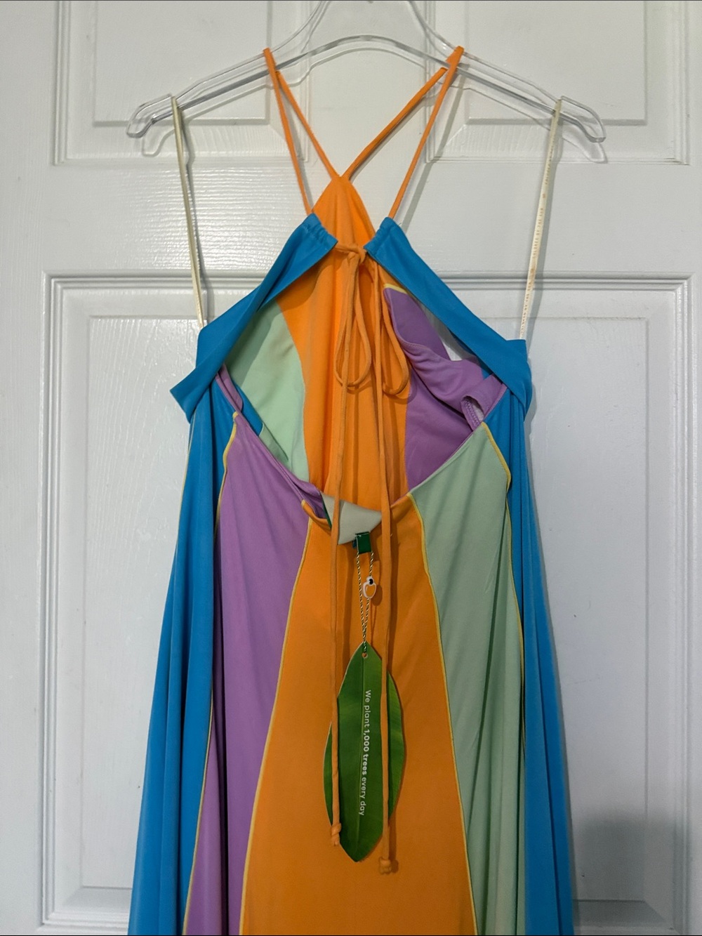 Farm Rio Cutout Color-Block Jersey Midi Dress Size Large NWT - Picture 6 of 9
